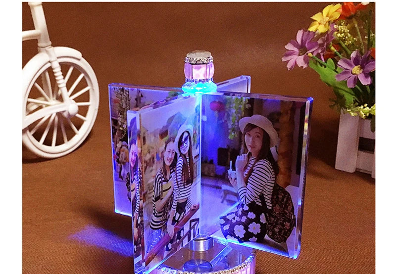 Personalized Photo Frame Custom Photo Frame with Light, Girlfriend Gift Mother Gift Wife Gift Wedding Decor