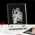 Custom Crystal Photo Text Frame Personalized Customized Home Deco Family Lovers Mother Birthday Anniversary Souvenir Gift