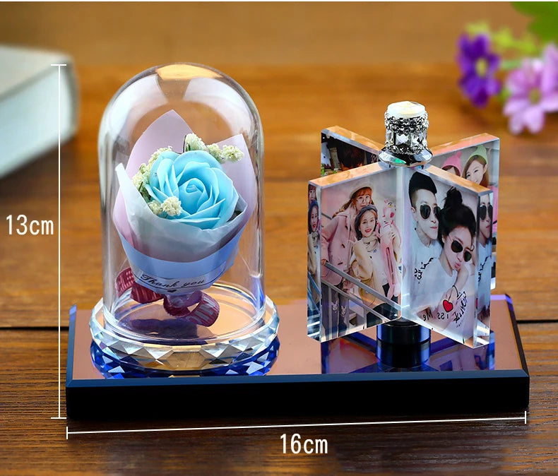 Personalized Photo Frame Custom Photo Frame with Light, Girlfriend Gift Mother Gift Wife Gift Wedding Decor