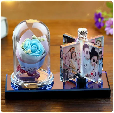 Personalized Photo Frame Custom Photo Frame with Light, Girlfriend Gift Mother Gift Wife Gift Wedding Decor