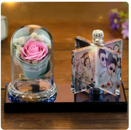 Personalized Photo Frame Custom Photo Frame with Light, Girlfriend Gift Mother Gift Wife Gift Wedding Decor